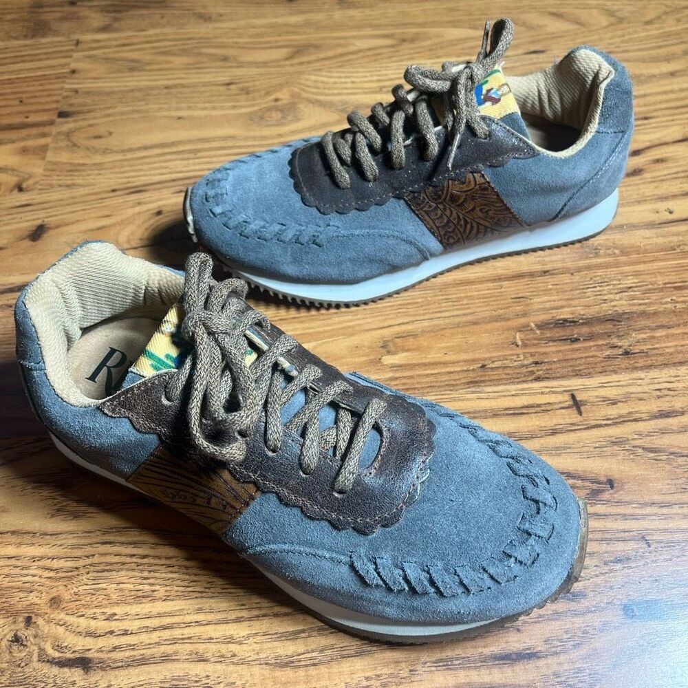 Justin Reba Gray Suede Woman’s Sneakers RML087 Sz 8.5